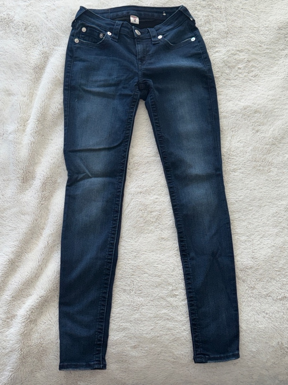 True Religion Women's Dark Indigo Skinny Jeans - Picture 3 of 4